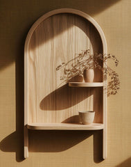 Arch Minimal Shelf (Single Tier) - wooden wall shelf and organizer