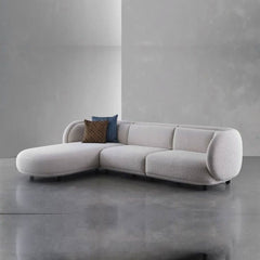Cloud Curve Sectional Sofa - wooden wall shelf and organizer