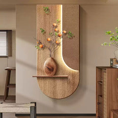 Curved Illume Wall Panel Shelf - wooden wall shelf and organizer